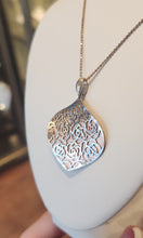 Load image into Gallery viewer, Sterling silver two-toned rose floral pendant