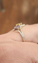 Load image into Gallery viewer, Sterling silver amethyst and citrine ring
