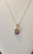 Load image into Gallery viewer, 14k yellow gold ametrine and diamond pendant