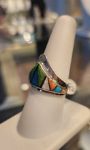 Load image into Gallery viewer, Sterling silver turquoise inlay ring
