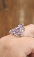 Load image into Gallery viewer, Sterling silver multi-stone amethyst statement ring