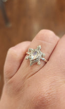 Load image into Gallery viewer, Sterling silver rainbow moonstone turtle ring