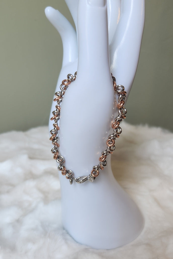 Sterling silver two-toned bracelet