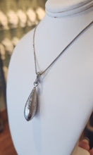 Load image into Gallery viewer, Sterling silver textured teardrop pendant