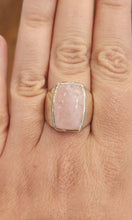 Load image into Gallery viewer, Sterling silver rose quartz statement ring