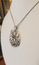 Load image into Gallery viewer, Sterling silver rainbow moonstone faery pendant
