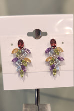 Load image into Gallery viewer, Sterling silver multi-gemstone dangle earrings