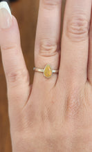 Load image into Gallery viewer, Sterling silver pear-shaped orange Ethiopian opal ring