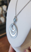 Load image into Gallery viewer, Sterling silver pendant with textured circles