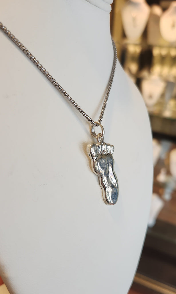 Sterling silver "Bigfoot's foot" pendant