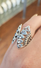 Load image into Gallery viewer, Sterling silver blue topaz multi-stone ring