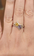 Load image into Gallery viewer, Sterling silver amethyst and citrine ring