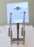 Sterling silver dangle chain earrings