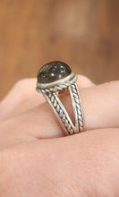 Load image into Gallery viewer, Sterling silver round citrine cabochon ring