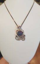 Load image into Gallery viewer, Sterling silver australian opal pendant with tourmaline