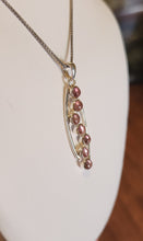 Load image into Gallery viewer, Sterling silver pink tourmaline multi-stone pendant