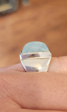 Load image into Gallery viewer, Sterling silver aquamarine statement ring