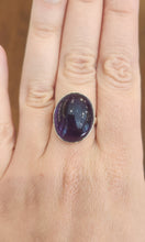 Load image into Gallery viewer, Sterling silver deep purple amethyst cocktail ring