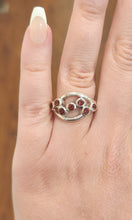 Load image into Gallery viewer, Sterling silver multi-stone garnet ring