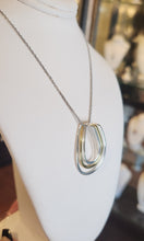 Load image into Gallery viewer, Sterling silver two-toned slide pendant