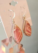 Load image into Gallery viewer, Sterling silver rhodochrosite earrings
