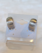 Load image into Gallery viewer, Sterling silver textured clip-on earrings