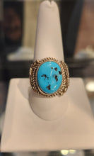 Load image into Gallery viewer, Sterling silver southwest style turquoise ring