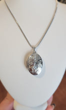 Load image into Gallery viewer, Sterling silver scrollwork locket pendant