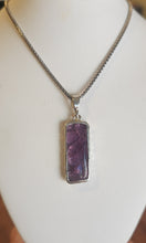 Load image into Gallery viewer, Sterling silver amethyst koi fish pendant