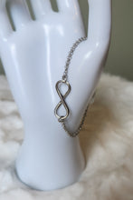 Load image into Gallery viewer, Sterling silver double-chain infinity bracelet