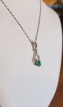Load image into Gallery viewer, Sterling silver emerald fashion pendant
