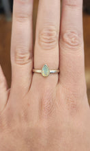 Load image into Gallery viewer, Sterling silver faceted pear-shaped Ethiopian opal ring
