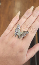 Load image into Gallery viewer, Sterling silver pink tourmaline butterfly ring