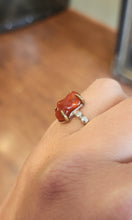 Load image into Gallery viewer, Sterling silver Mexican fire opal ring