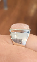 Load image into Gallery viewer, Sterling silver rose quartz statement ring