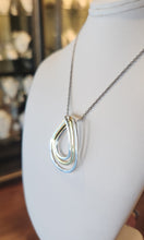 Load image into Gallery viewer, Sterling silver two-toned slide pendant
